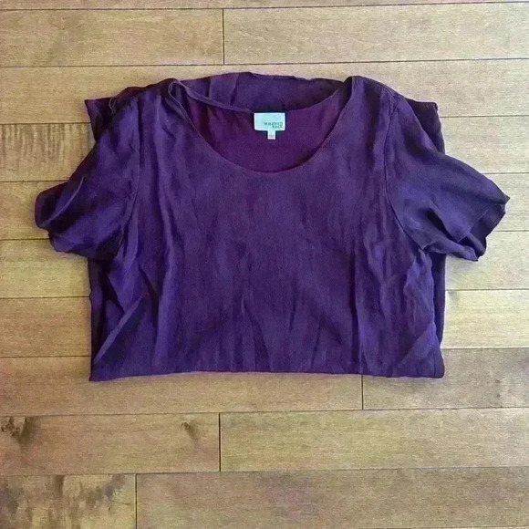 Wilfred Free | Teigan double lined tee shirt dress in  “blackberry” size large - Picture 3 of 4
